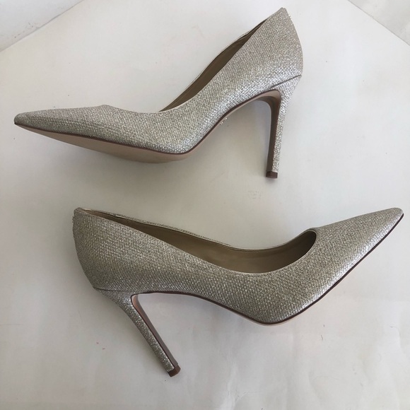 Sam Edelman Hazel Pointed Toe Slip-On Stilettos Light Gold/Silver Size 8 - Picture 8 of 16